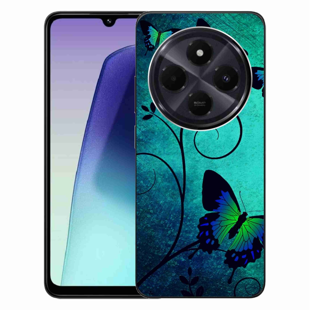 Gelový kryt mmCase na Xiaomi Redmi 14C/Poco C75 - barevní motýli