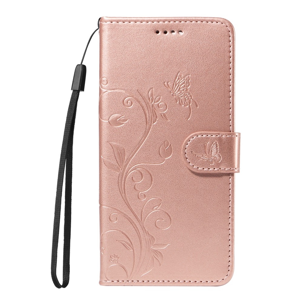 Flowers knížkové pouzdro na Honor Magic 7 Lite 5G - růžovozlaté
