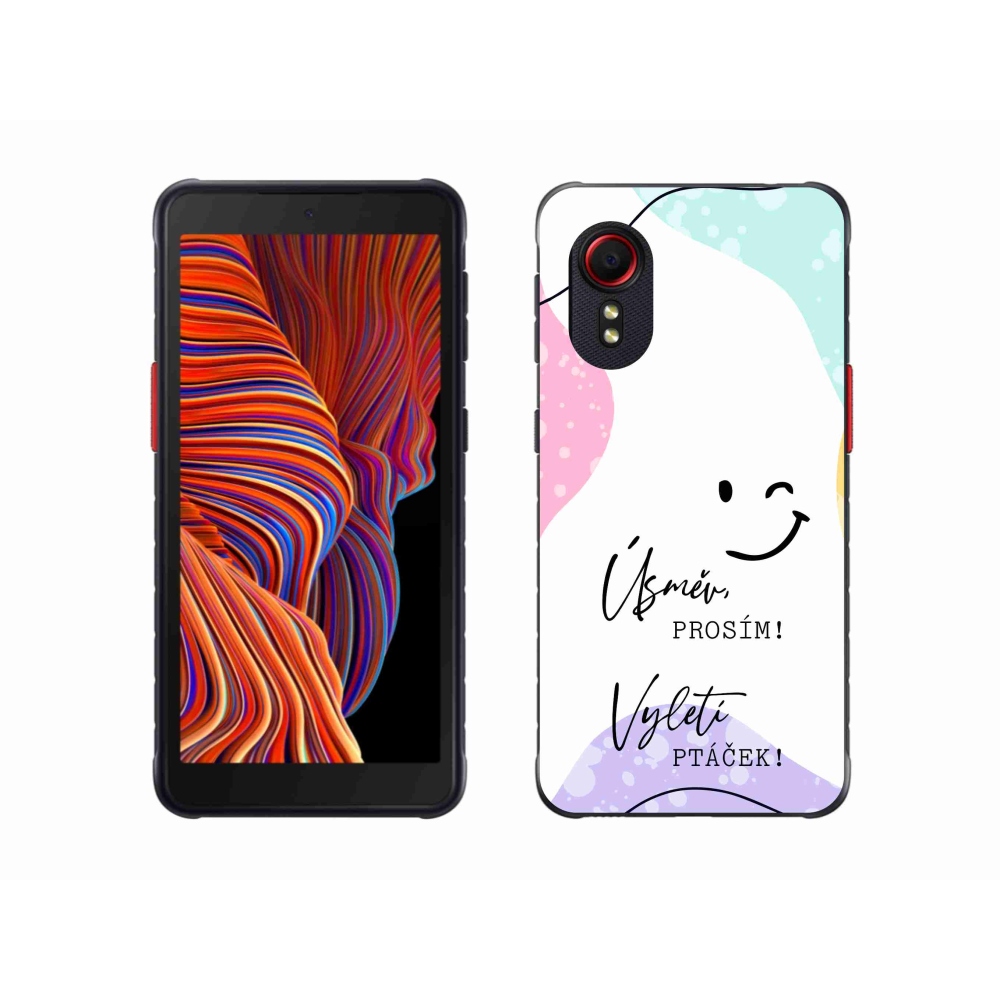 Gelový kryt mmCase na Samsung Galaxy Xcover 5 - vtipný text 4 bílé pozadí