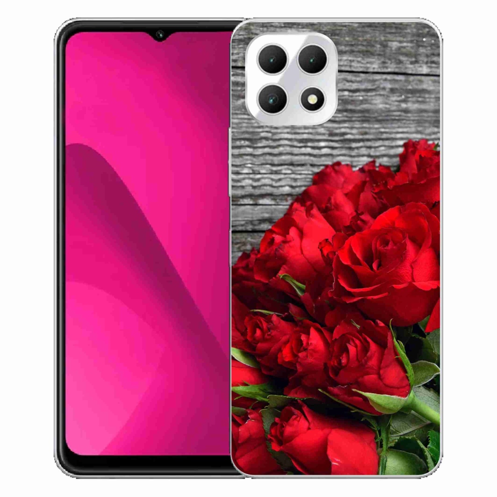 Gelový kryt mmCase na T-Mobile T Phone 2 - červené růže