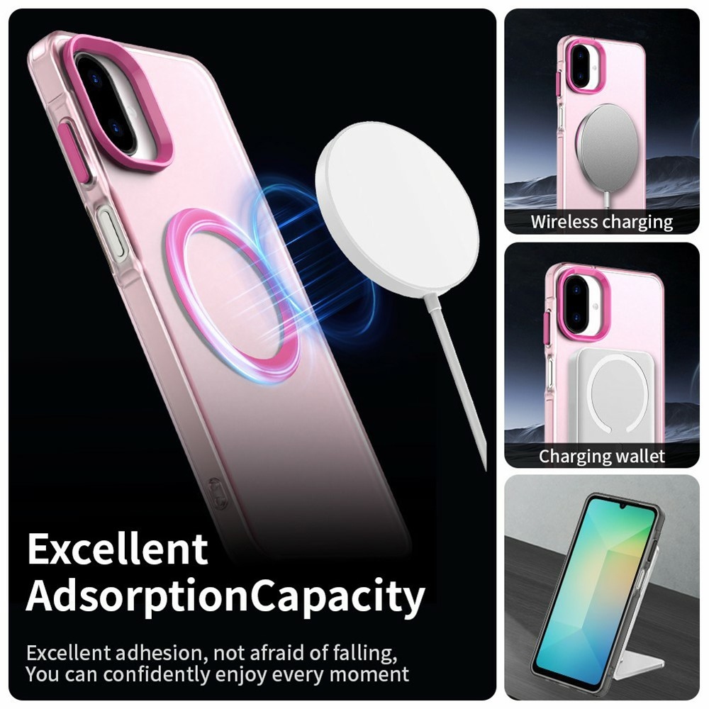 Candy gelový obal MagSafe pro Samsung Galaxy A07 4G - růžový