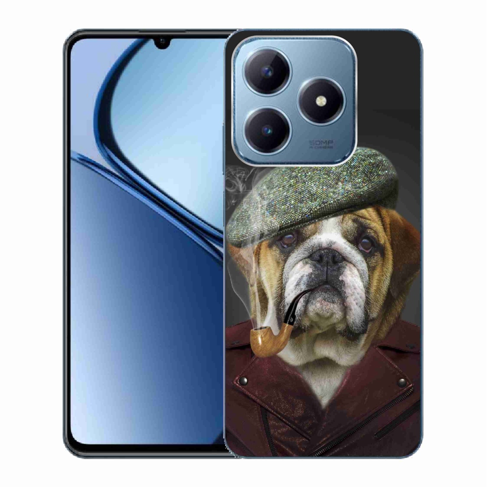 Gelový kryt mmCase na Realme C63 - pes s fajfkou