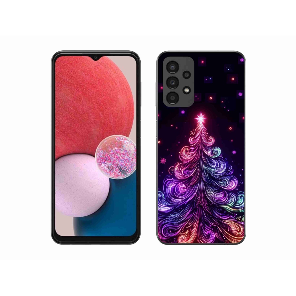 Gelový kryt mmCase na Samsung Galaxy A13 4G - neonový vánoční stromek 1
