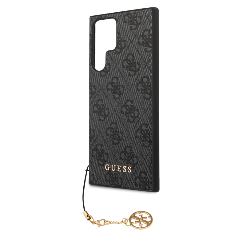 Guess 4G Charm Zadní Kryt pro Samsung Galaxy S24 Ultra Grey