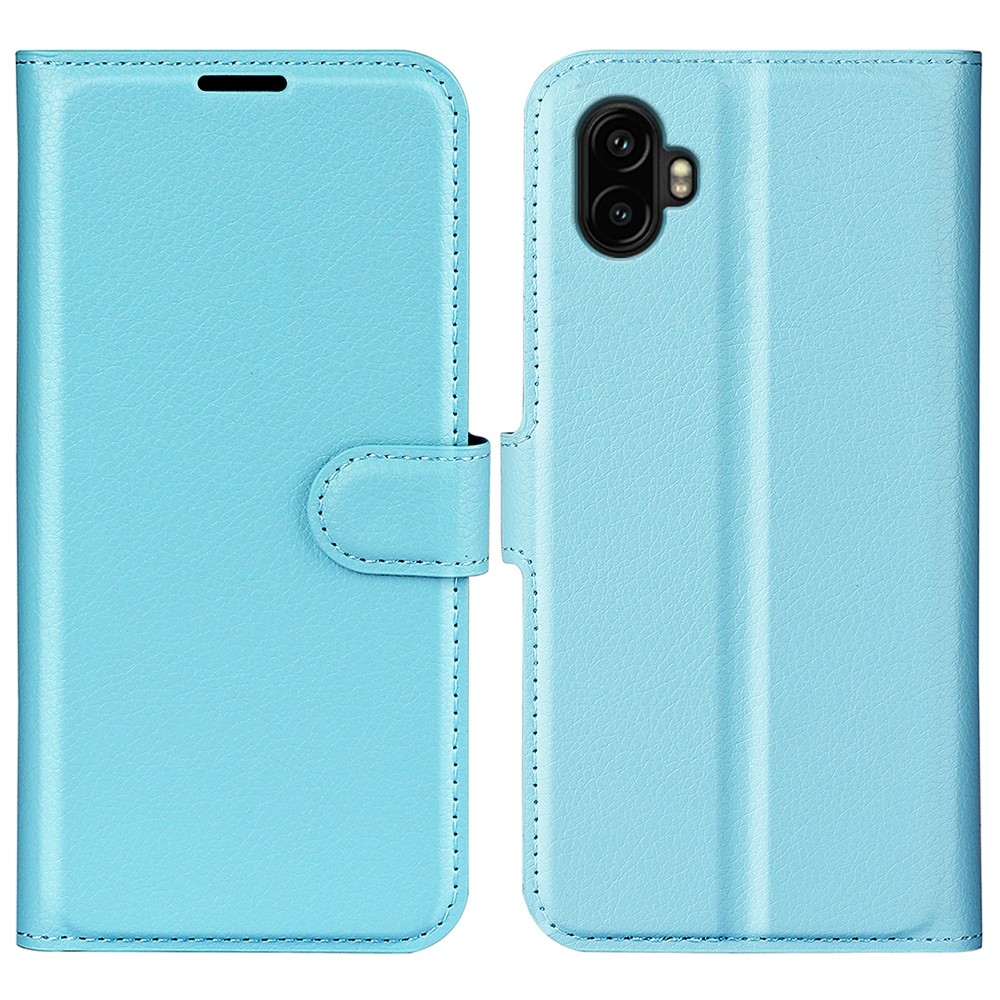 Litchi knížkové pouzdro na Samsung Galaxy Xcover 7 Pro - modré