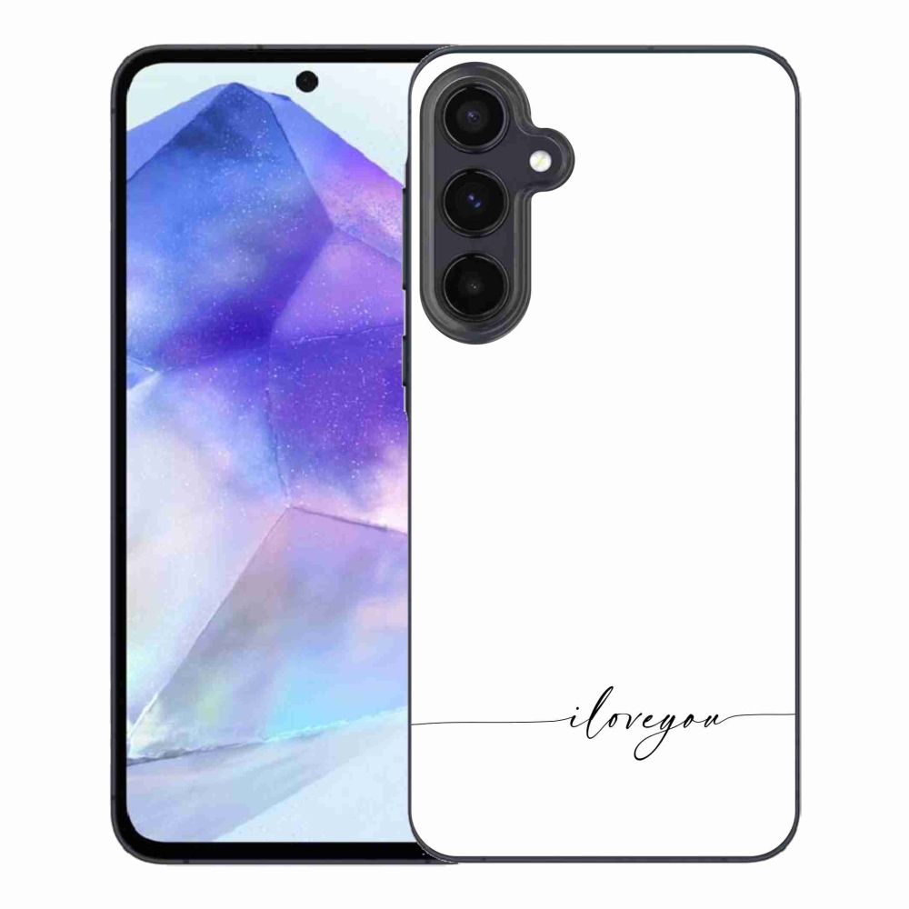 Gelový kryt mmCase na Samsung Galaxy A55 5G - I love you bílé pozadí