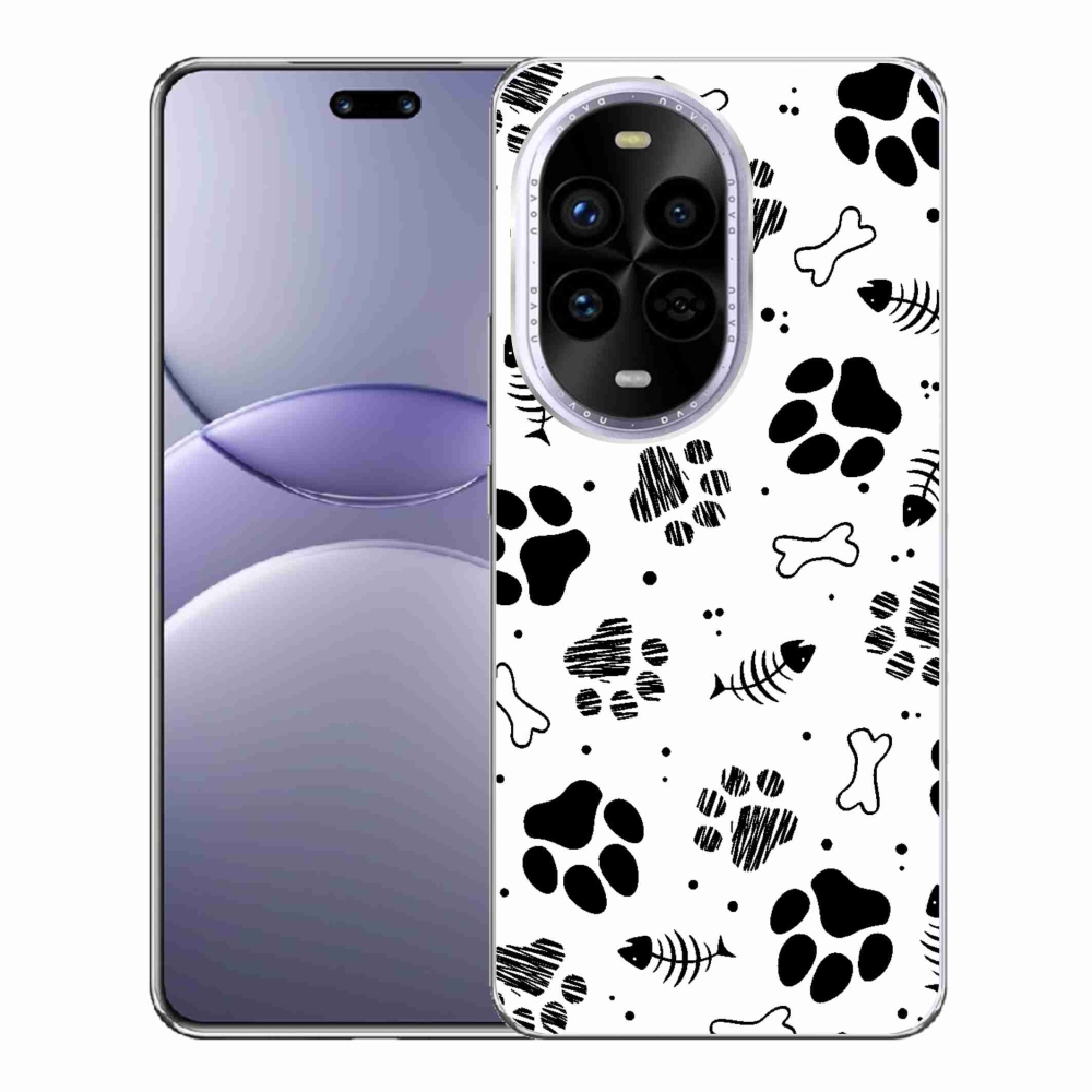 Gelový kryt mmCase na Huawei Nova 13 Pro 5G - psí tlapky 1