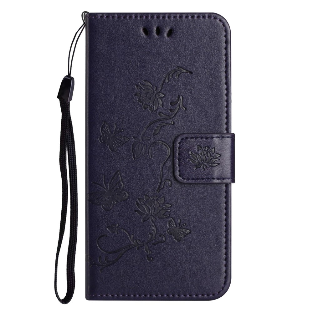 Flower knížkové pouzdro na Samsung Galaxy A26 5G - tmavěfialové