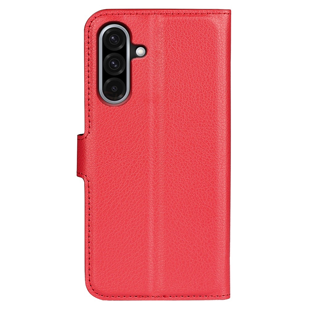 Litchi knížkové pouzdro na Samsung Galaxy A36 5G - červené