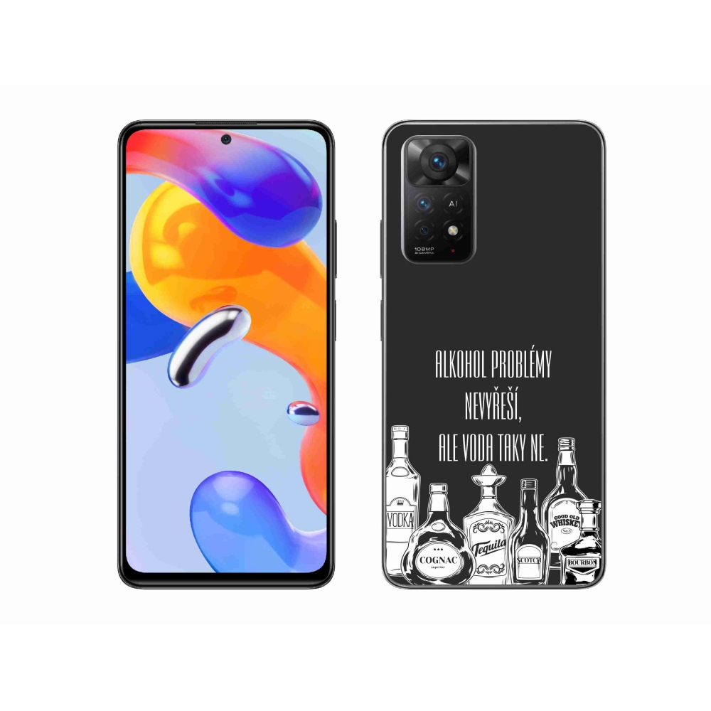 Gelový kryt mmCase na Xiaomi Redmi Note 11 Pro 4G/5G - vtipný text černé pozadí