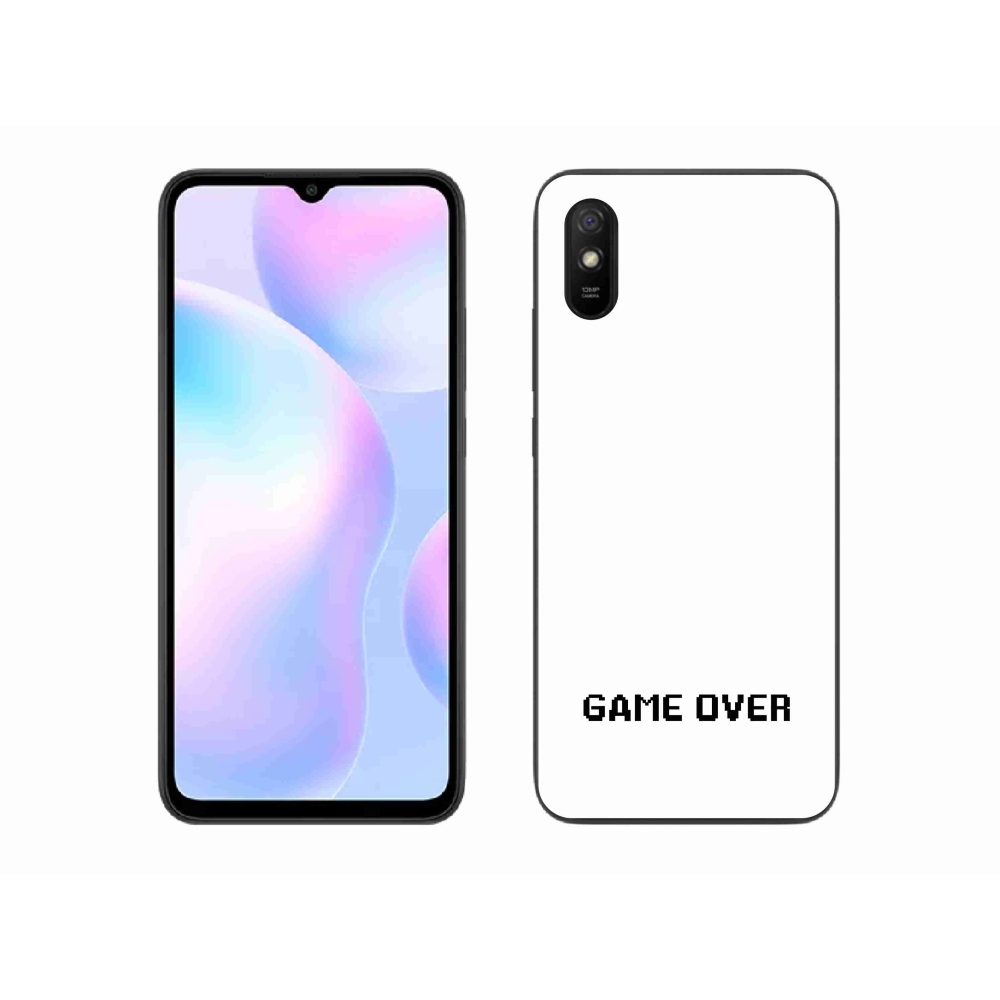 Gelový kryt mmCase na Xiaomi Redmi 9AT - game over bílé pozadí