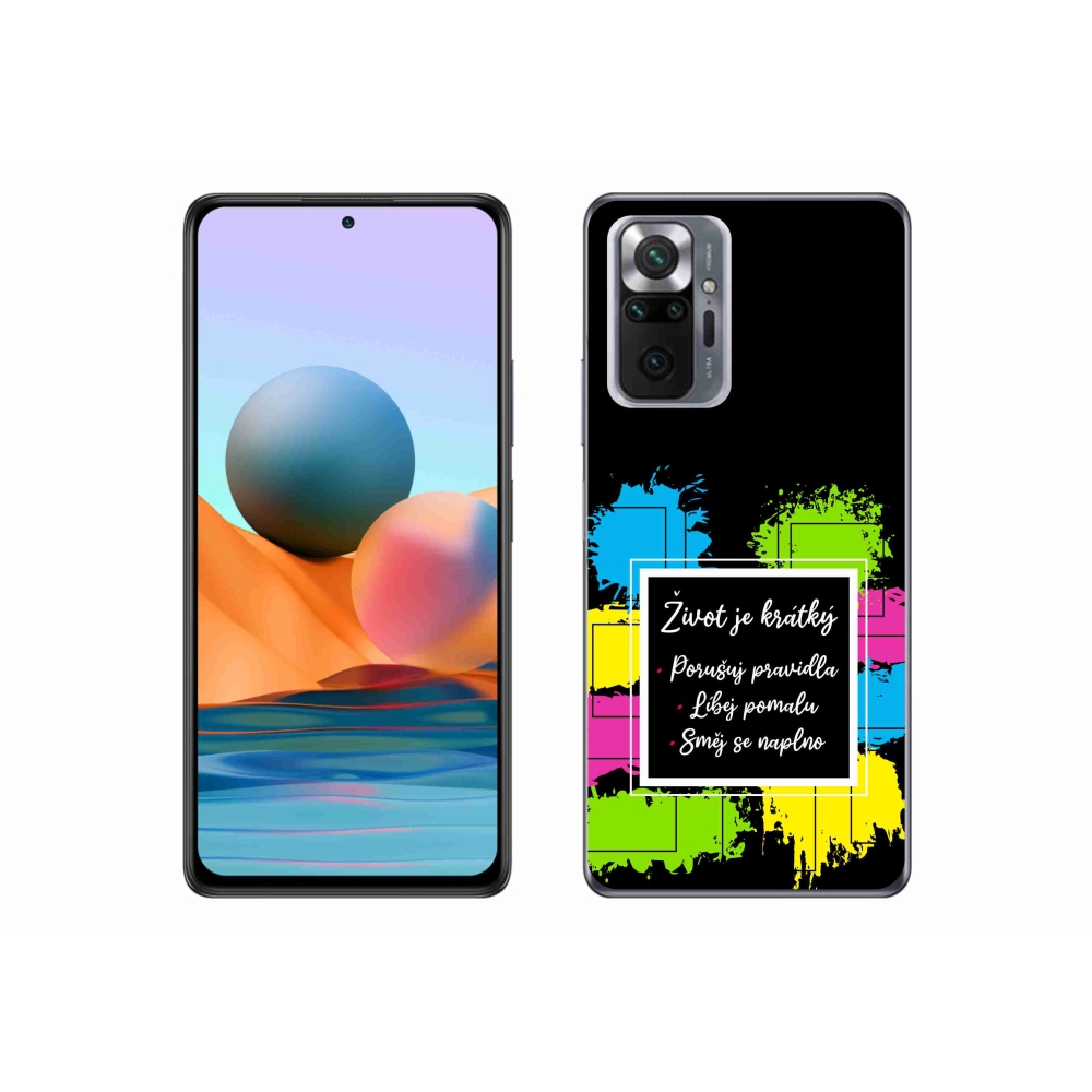 Gelový kryt mmCase na Xiaomi Redmi Note 10 Pro - citát 5 černé pozadí
