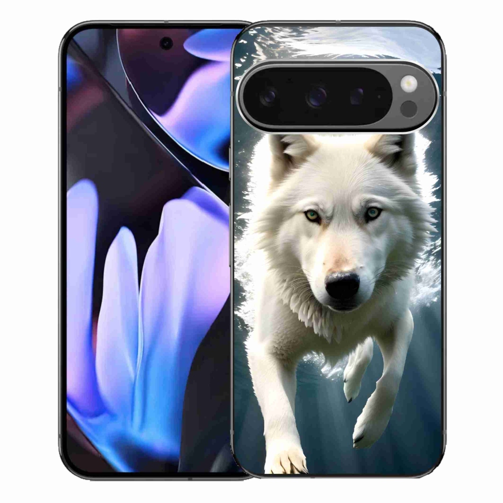 Gelový kryt mmCase na Google Pixel 9 Pro XL - bílý vlk