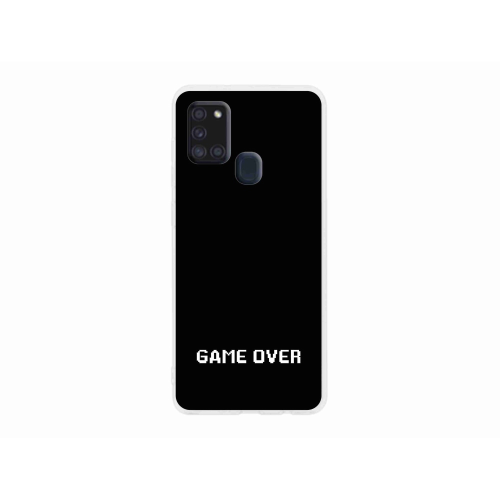 Gelový kryt mmCase na Samsung Galaxy A21s - game over černé pozadí
