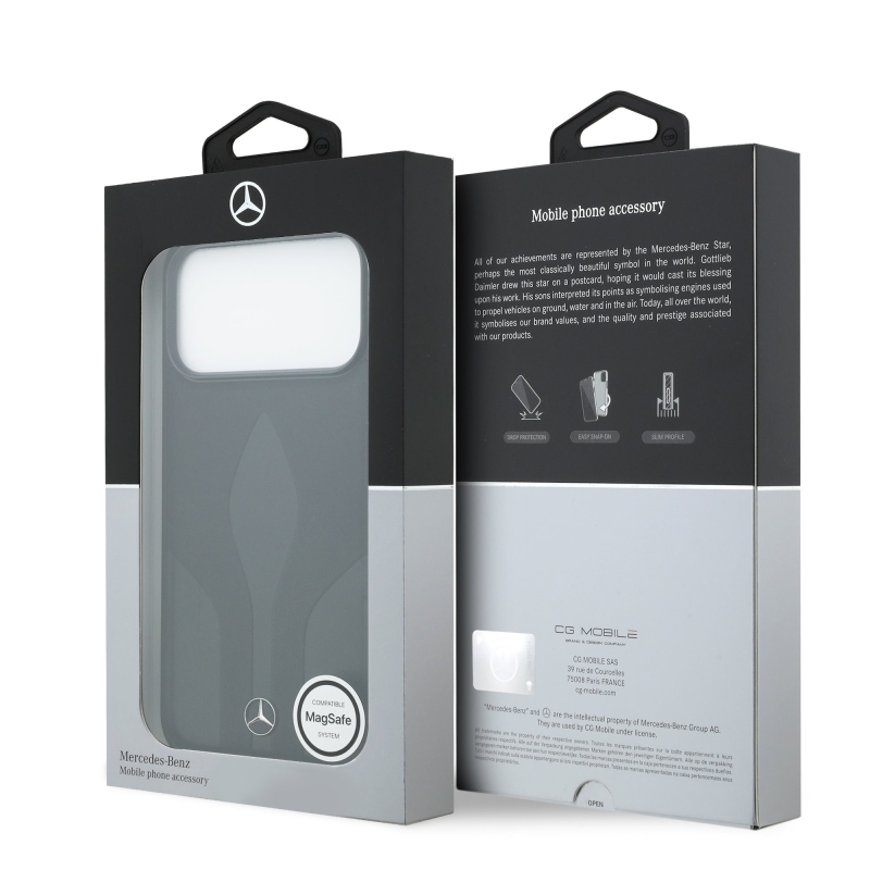 Mercedes Leather The Move MagSafe Zadní Kryt pro iPhone 17 Pro Max Black