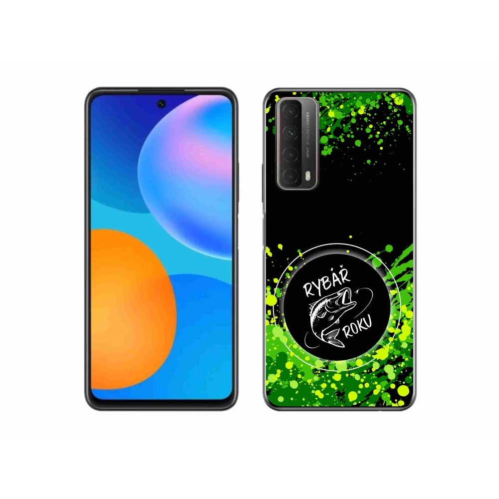 Gelový kryt mmCase na Huawei P Smart (2021) - rybář roku černé pozadí