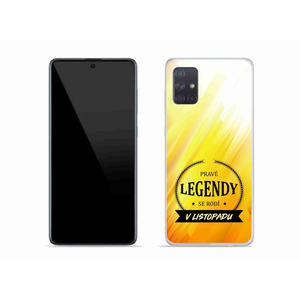 Gelový kryt mmCase na Samsung Galaxy A51 - legendy v listopadu žluté pozadí