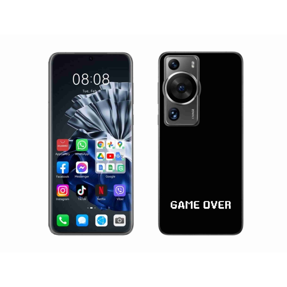 Gelový kryt mmCase na Huawei P60 Pro - game over černé pozadí