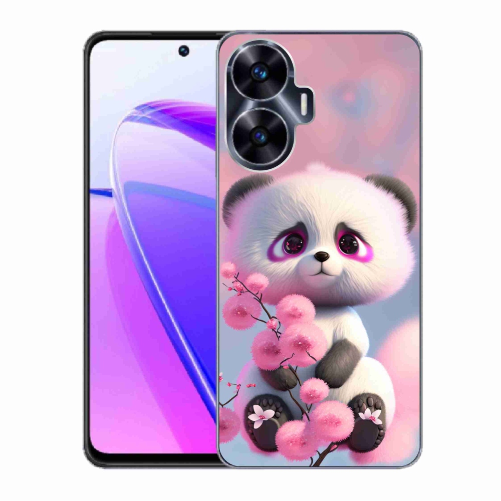 Gelový kryt mmCase na Realme C55 - roztomilá panda 1