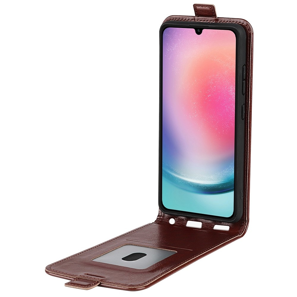 Vertical knížkové pouzdro na Samsung Galaxy A16 4G/5G - hnědé