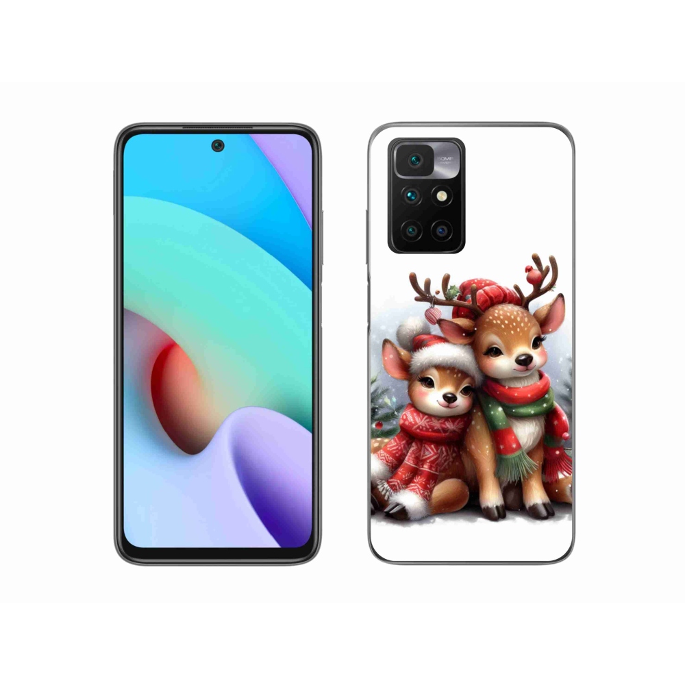 Gelový kryt mmCase na Xiaomi Redmi 10/Redmi 10 (2022) - vánoční sobi