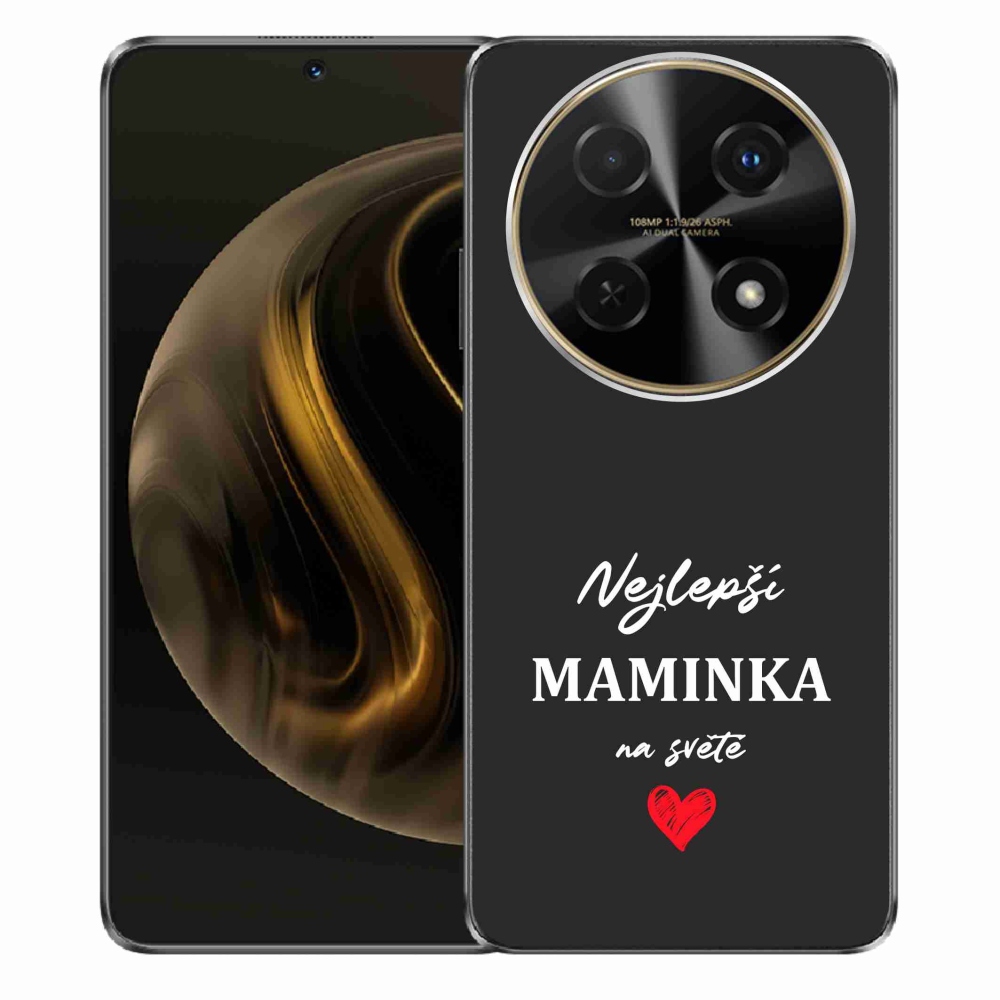 Gelový kryt mmCase na Huawei Nova 12i - nejlepší maminka 1 černé pozadí