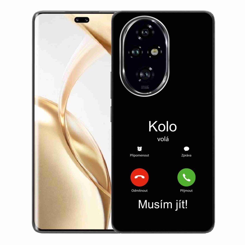 Gelový kryt mmCase na Honor 200 Pro 5G - kolo volá černé pozadí
