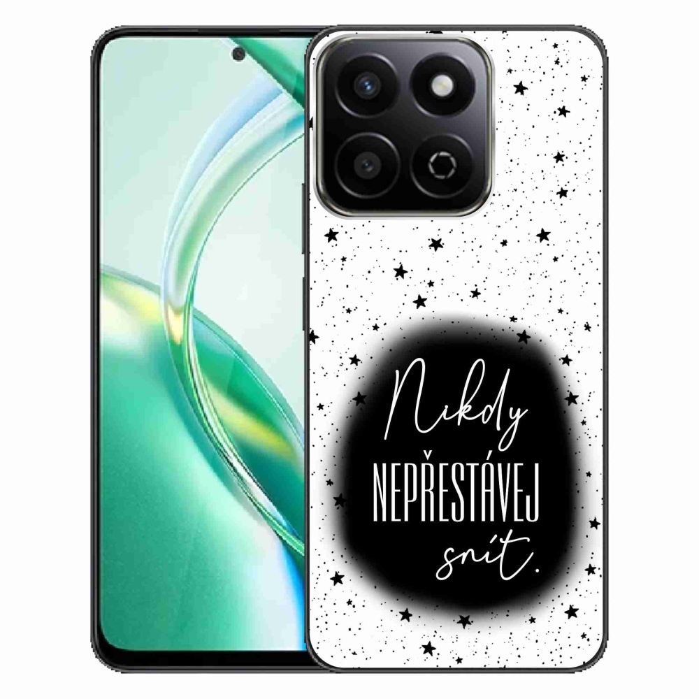 Gelový kryt mmCase na Honor 200 Smart 5G - citát 1 černobílé pozadí