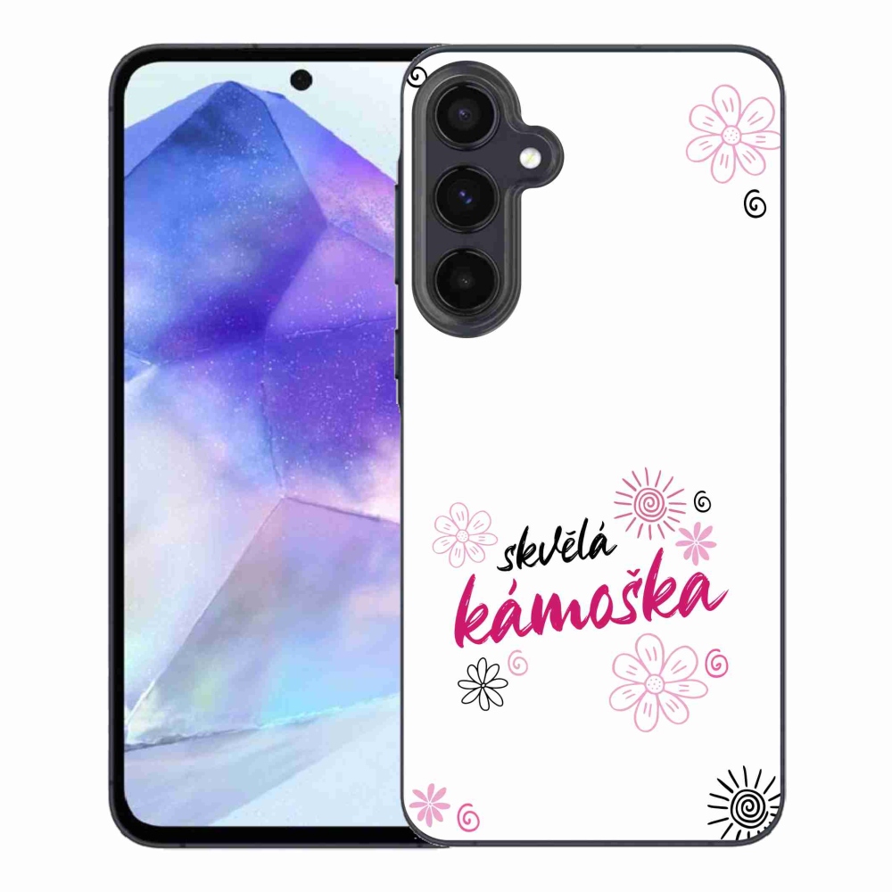 Gelový kryt mmCase na Samsung Galaxy A55 5G - skvělá kámoška bílé pozadí