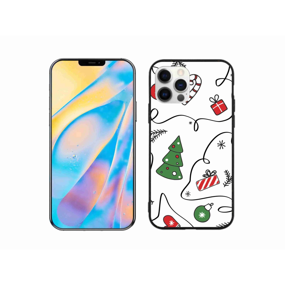 Gelový kryt mmCase na iPhone 12 Pro - vánoční motivy