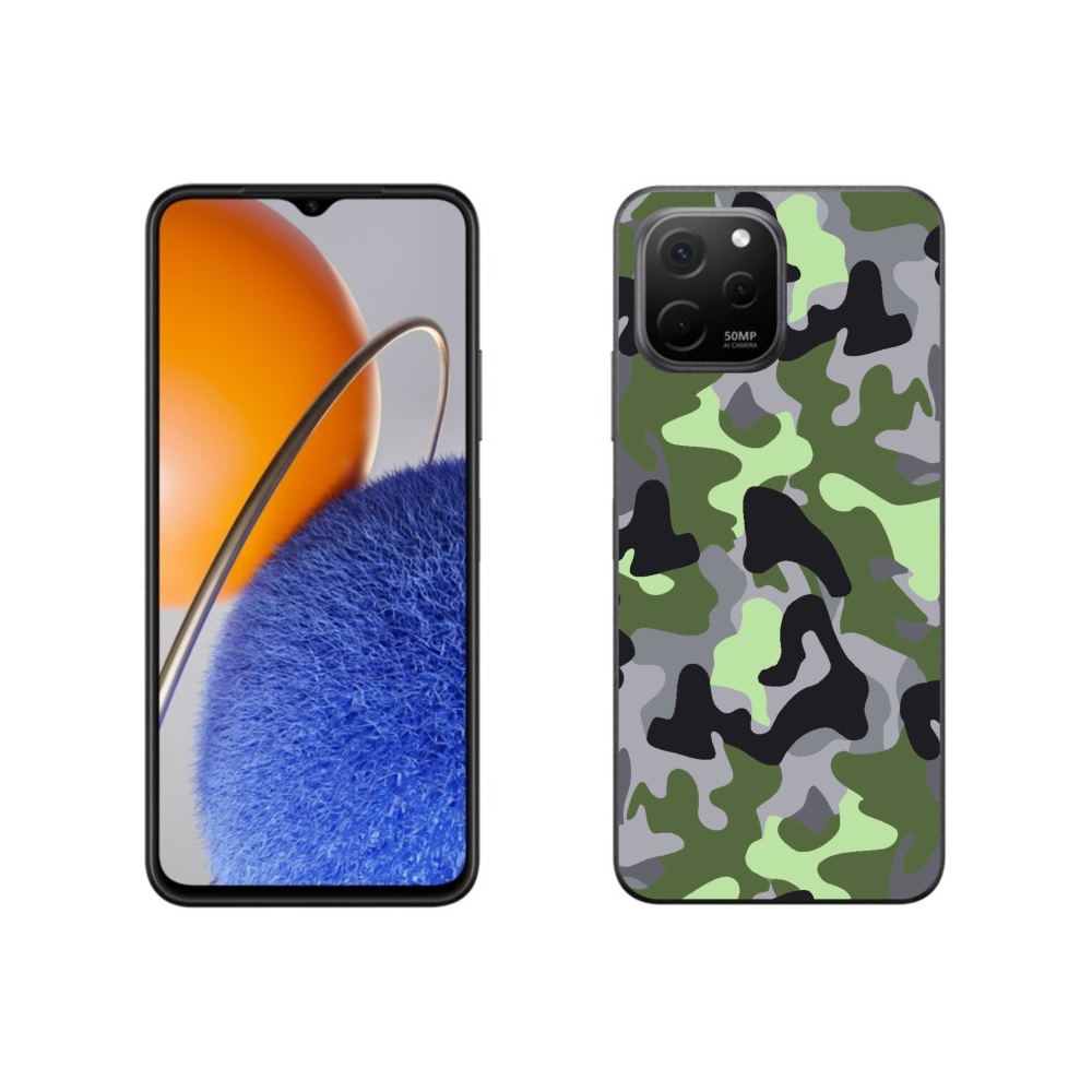 Gelový kryt mmCase na Huawei Nova Y61 - maskáčový vzor 7