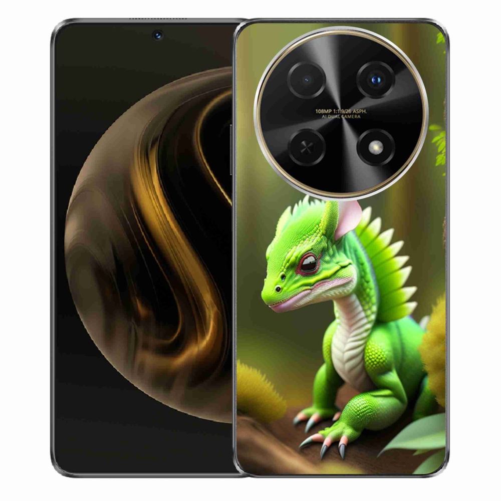 Gelový kryt mmCase na Huawei Nova 12i - zelený dráček
