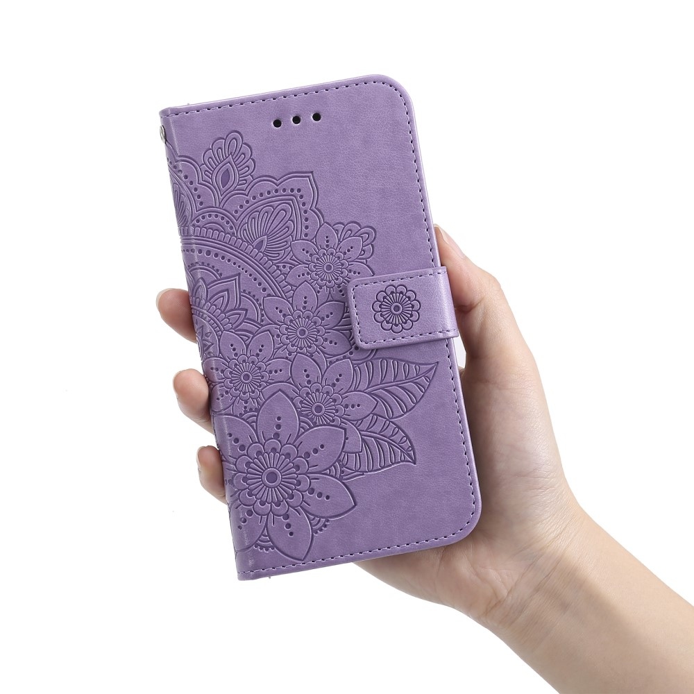 Mandala knížkové pouzdro na Huawei Nova Y61 - fialové