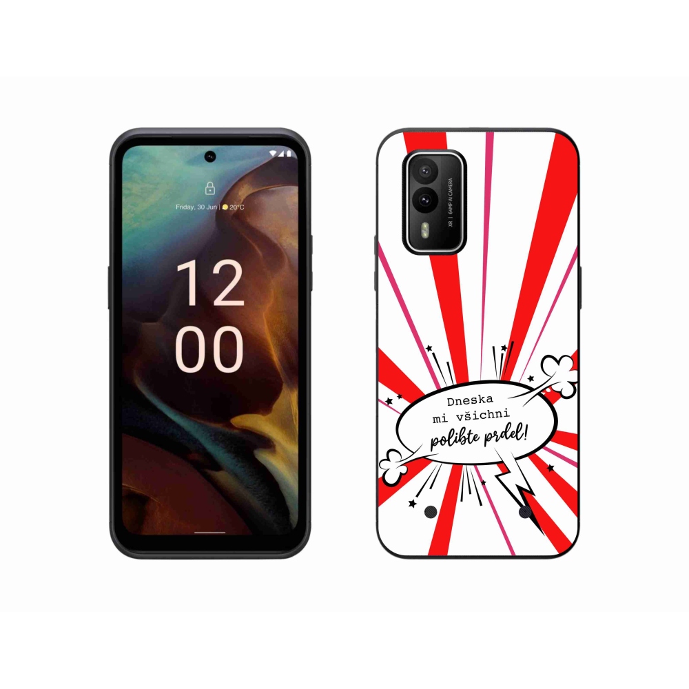 Gelový kryt mmCase na Nokia XR21 - vtipný text 15 bílé pozadí