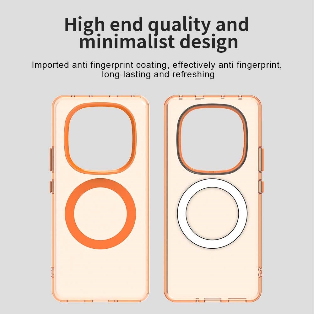 Candy gelový obal s MagSafe na Xiaomi Redmi Note 14 Pro - oranžový