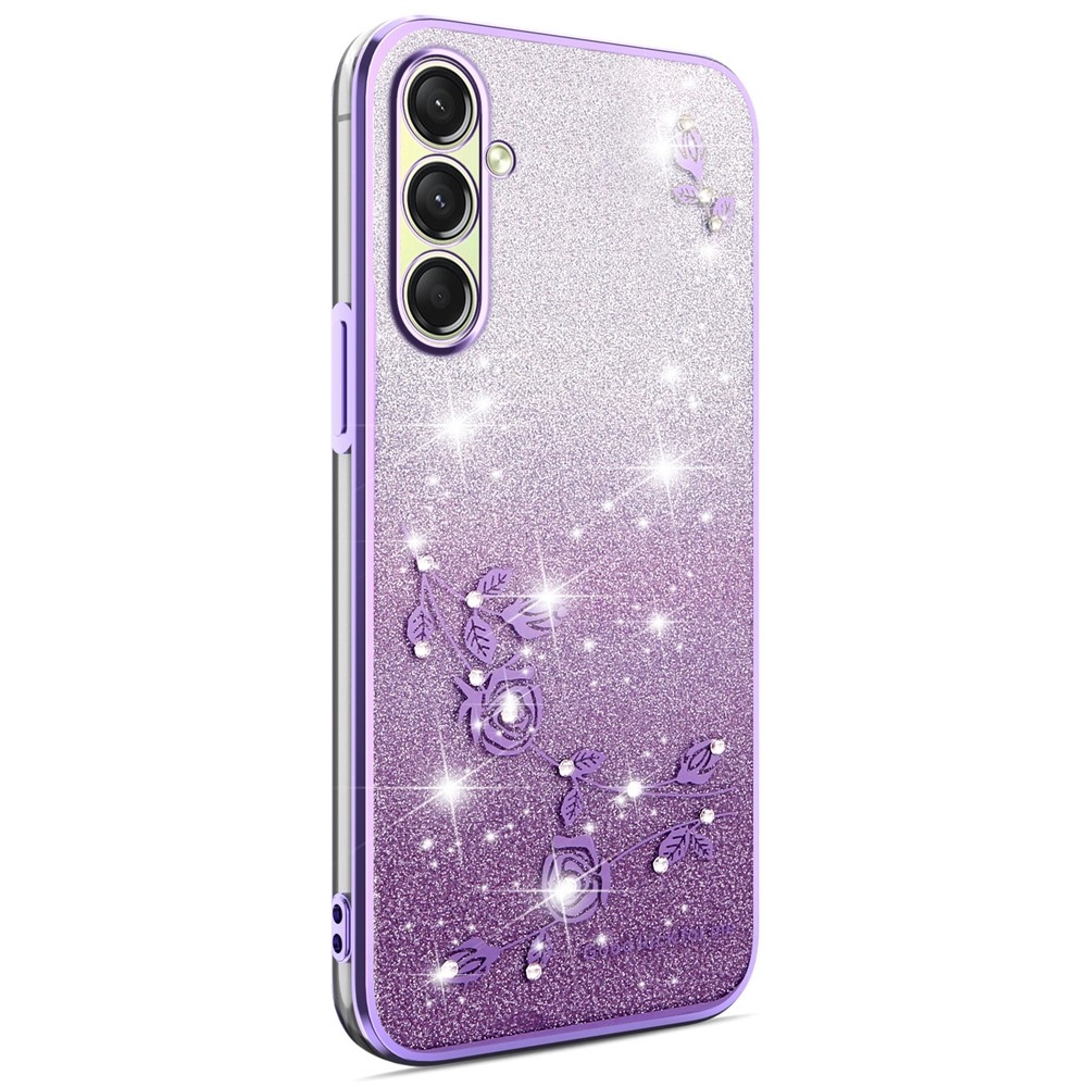 KADEM třpytivý gelový obal na Samsung Galaxy A17 5G - fialový