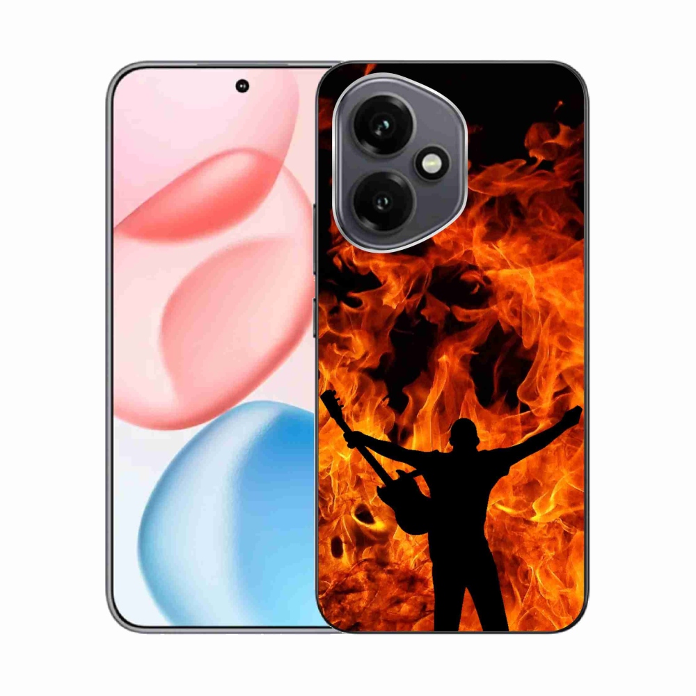 Gelový kryt mmCase na Honor 400 - muzikant a oheň