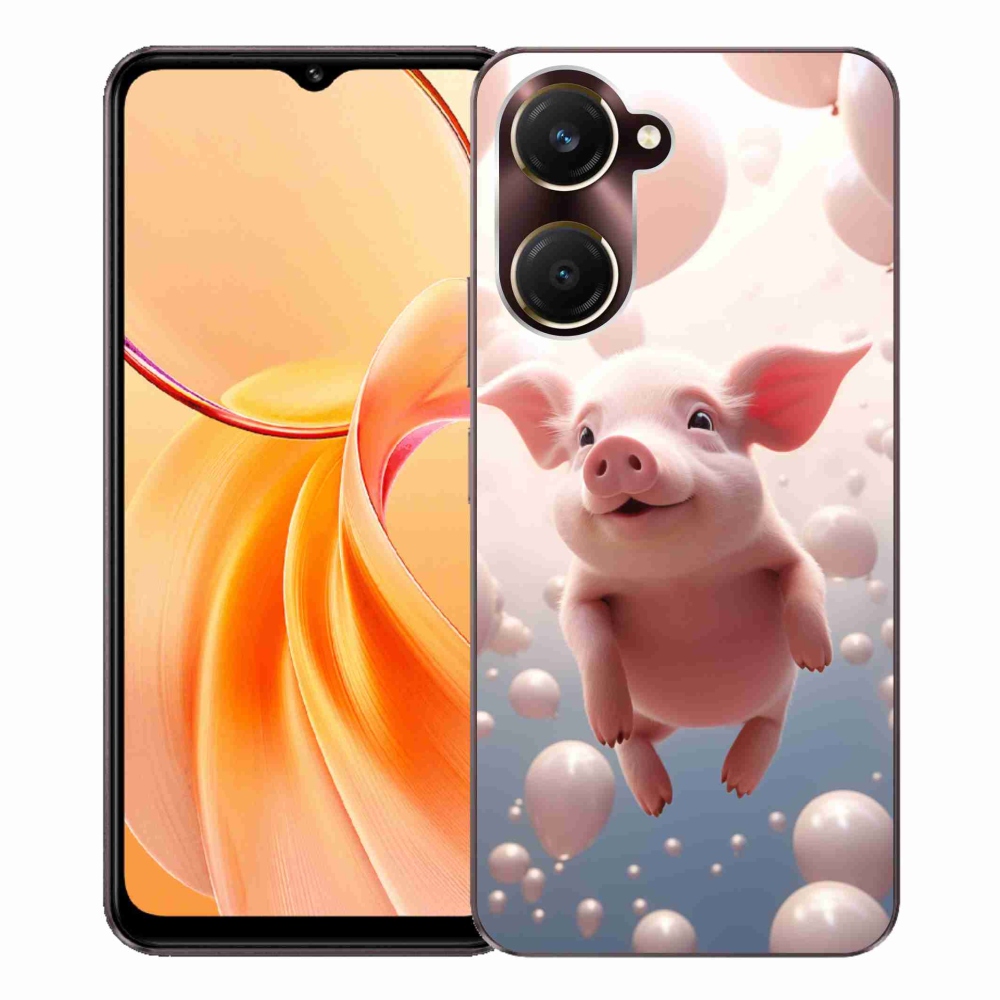 Gelový kryt mmCase na Vivo Y28s 5G - prasátko s balónky