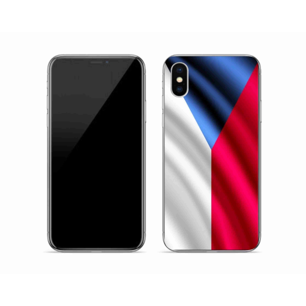 Gelový kryt mmCase na mobil iPhone X - česká vlajka
