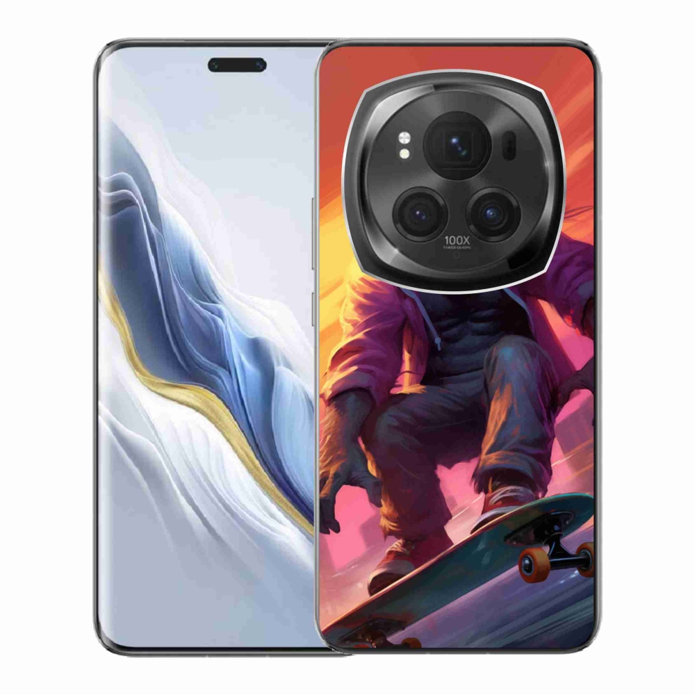 Gelový kryt mmCase na Honor Magic 6 Pro 5G - gorila na skateboardu