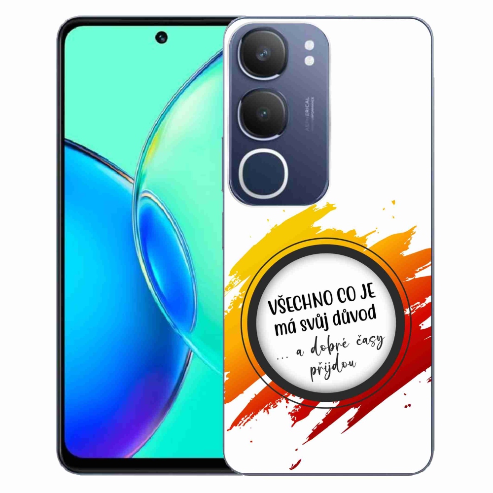 Gelový kryt mmCase na Vivo Y19s - citát 3 bílé pozadí
