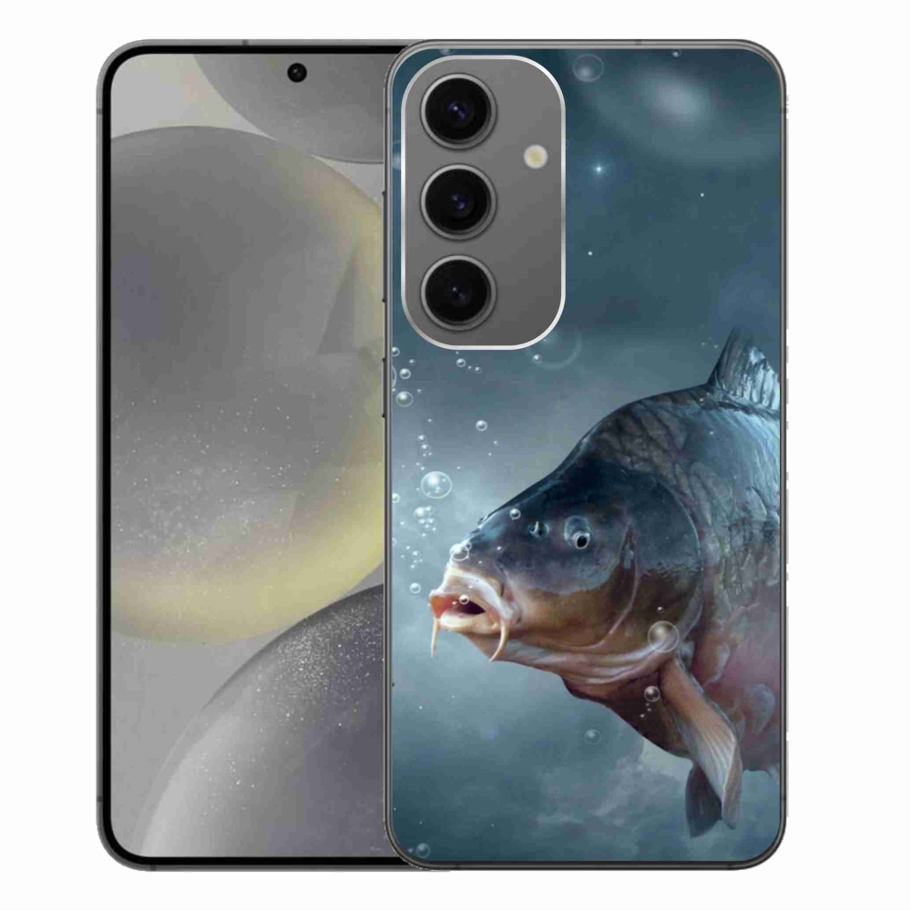 Gelový kryt mmCase na Samsung Galaxy S24+ - kapr a bublinky