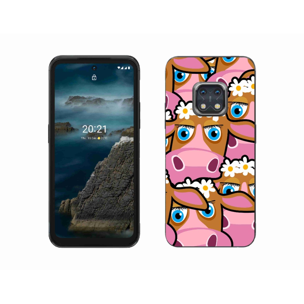 Gelový kryt mmCase na Nokia XR20 - kreslené kravičky