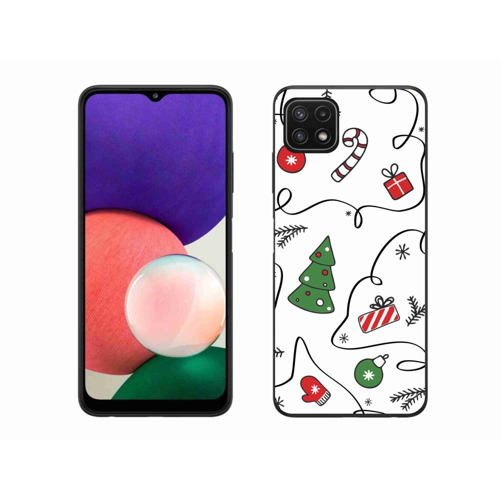 Gelový kryt mmCase na Samsung Galaxy A22 5G - vánoční motivy