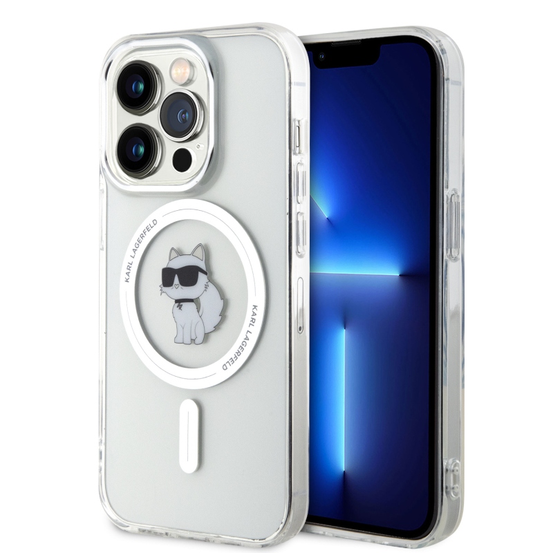 Karl Lagerfeld IML Choupette MagSafe Zadní Kryt pro iPhone 15 Pro - průhledný