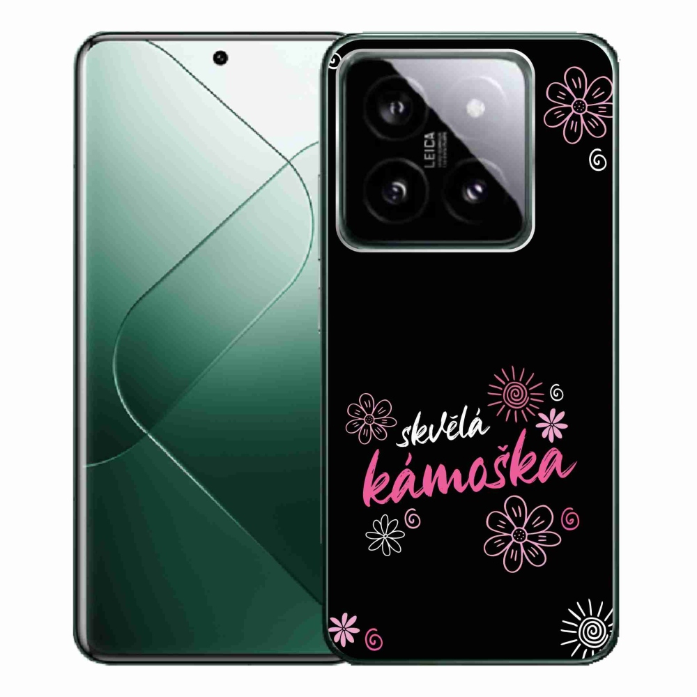 Gelový kryt mmCase na Xiaomi 14 Pro - skvělá kámoška černé pozadí