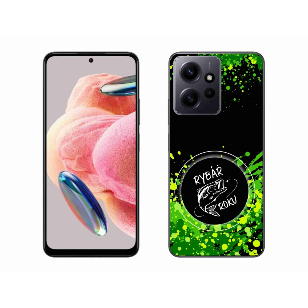 Gelový kryt mmCase na Xiaomi Redmi Note 12 4G - rybář roku černé pozadí