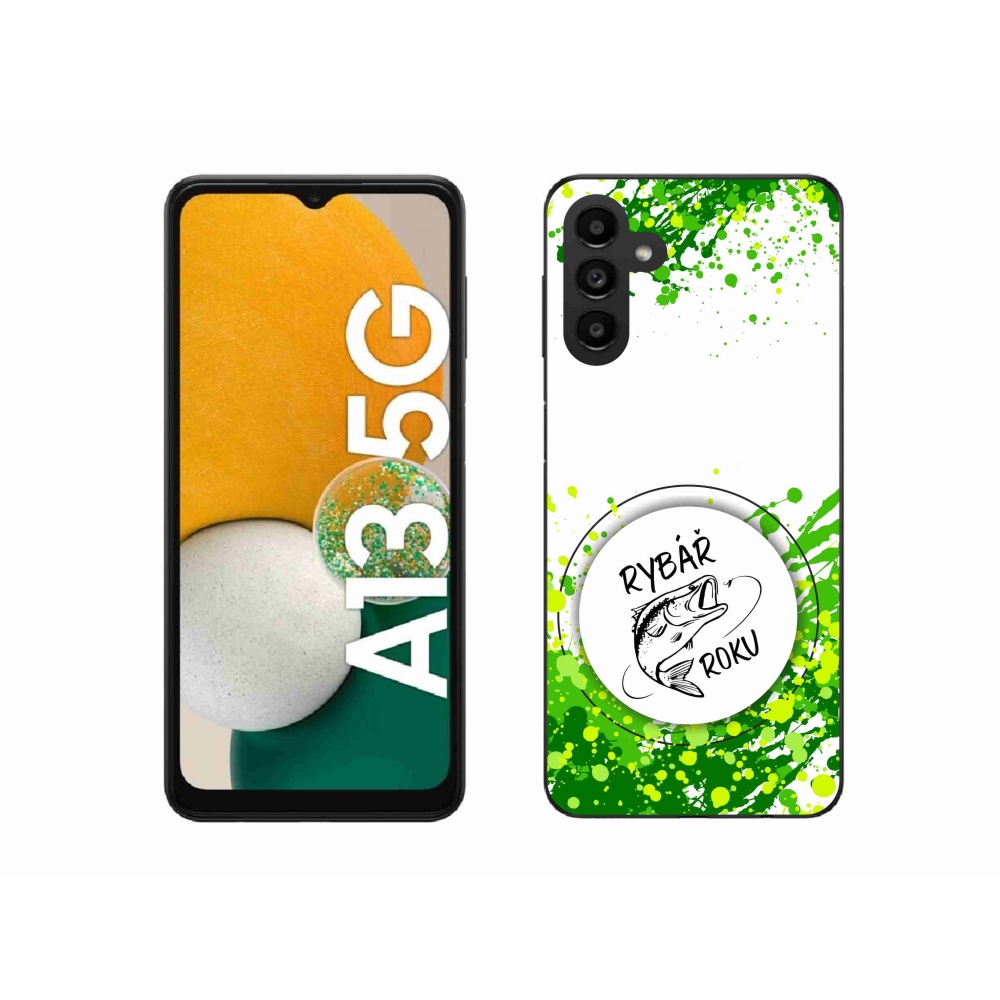 Gelový kryt mmCase na Samsung Galaxy A13 5G - rybář roku bílé pozadí