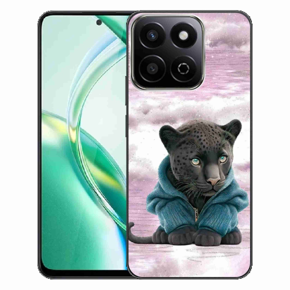 Gelový kryt mmCase na Honor 200 Smart 5G - černý panter ve svetru