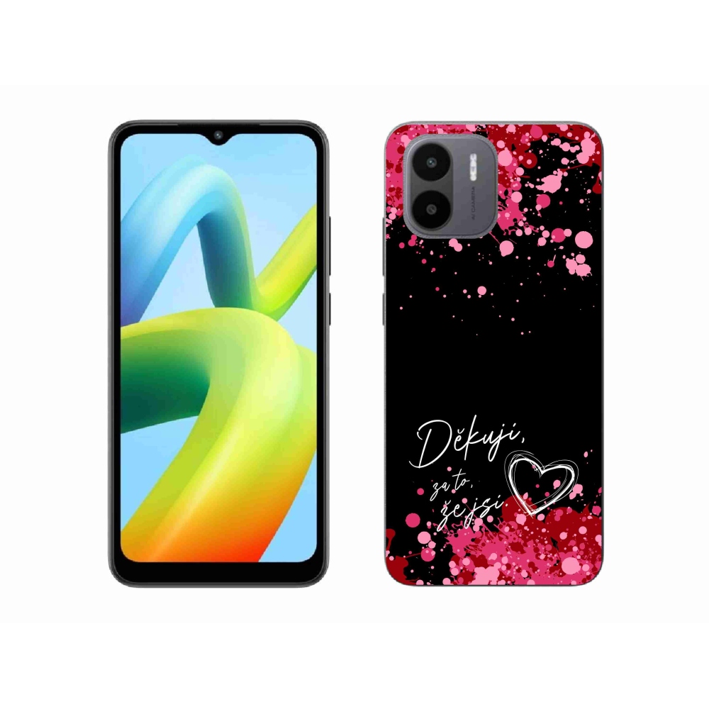 Gelový kryt mmCase na Xiaomi Redmi A1 - zamilovaný text 2 černé pozadí